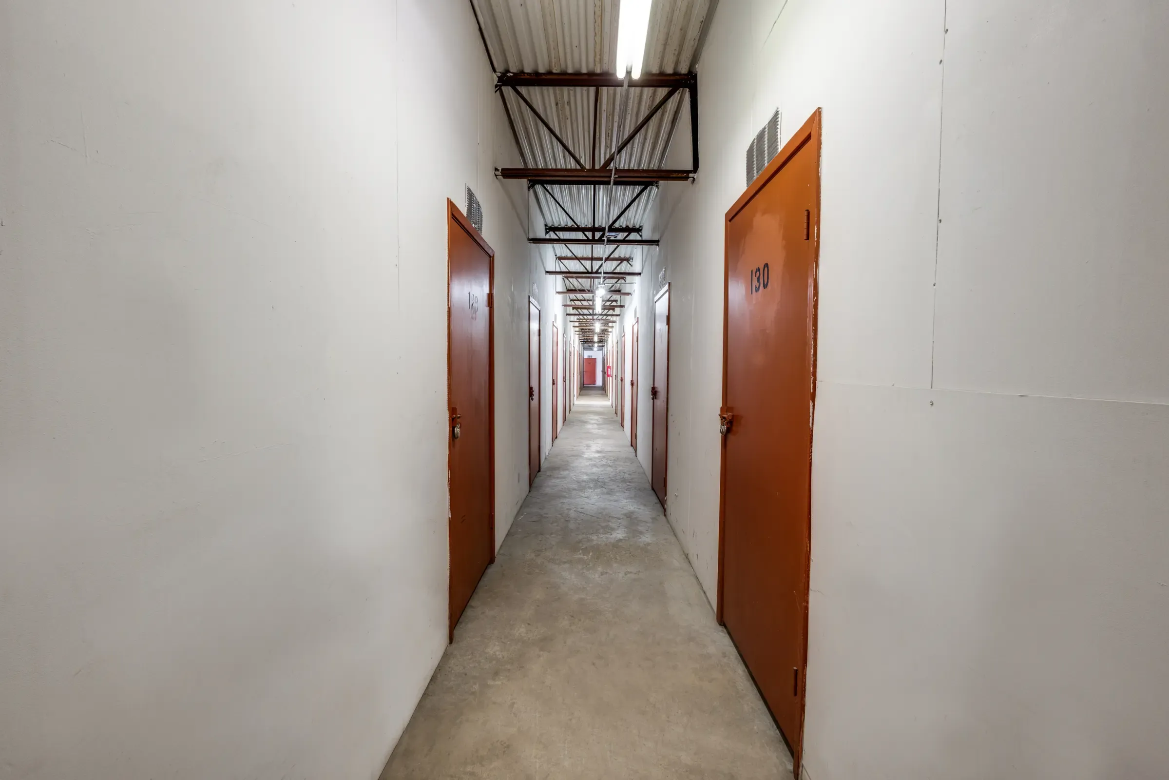 hallway inside a storage facility