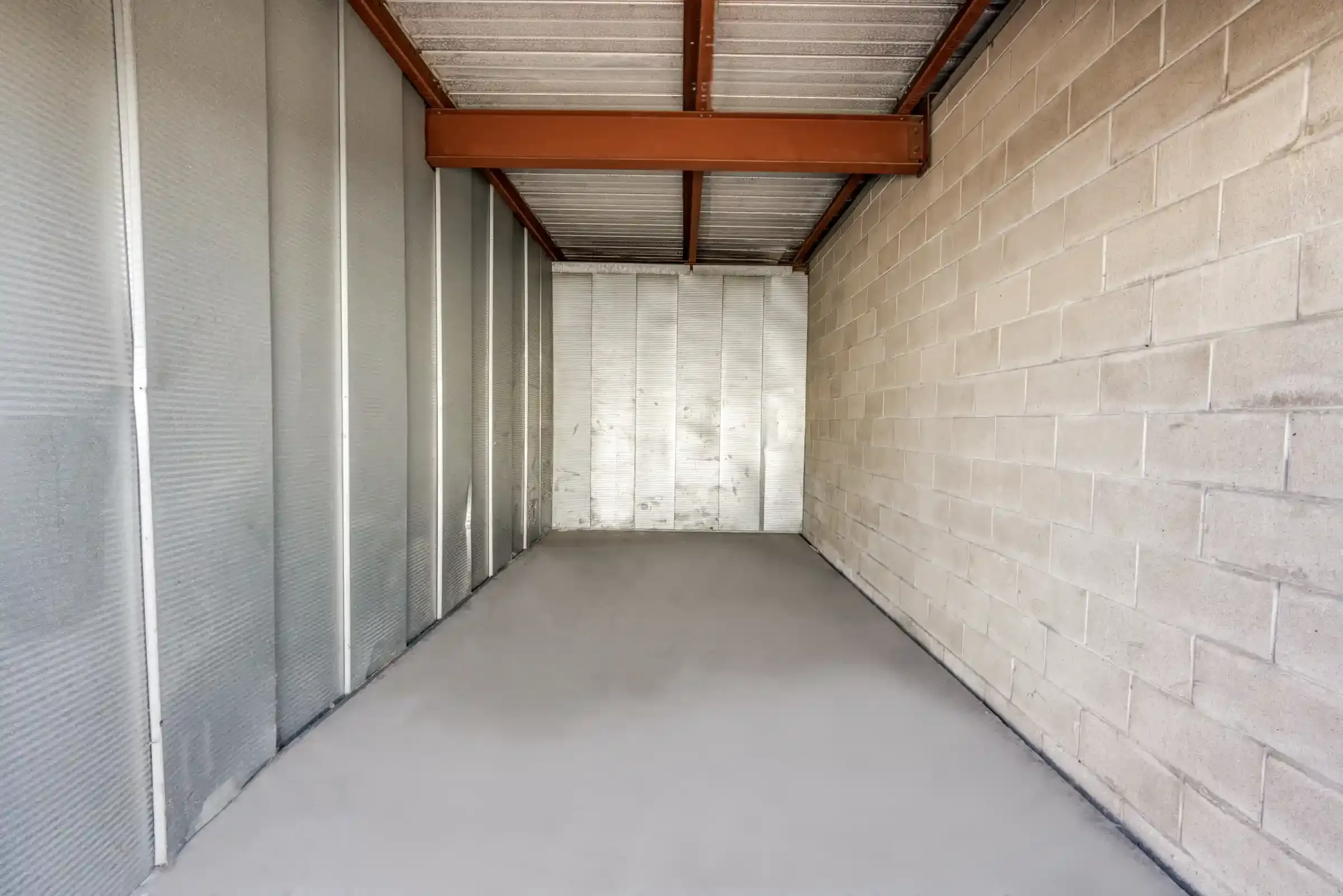 inside a storage unit