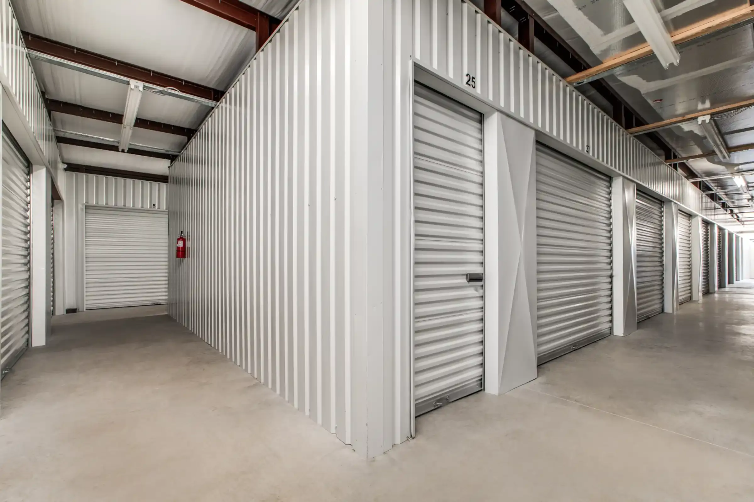 Inside a storage unit