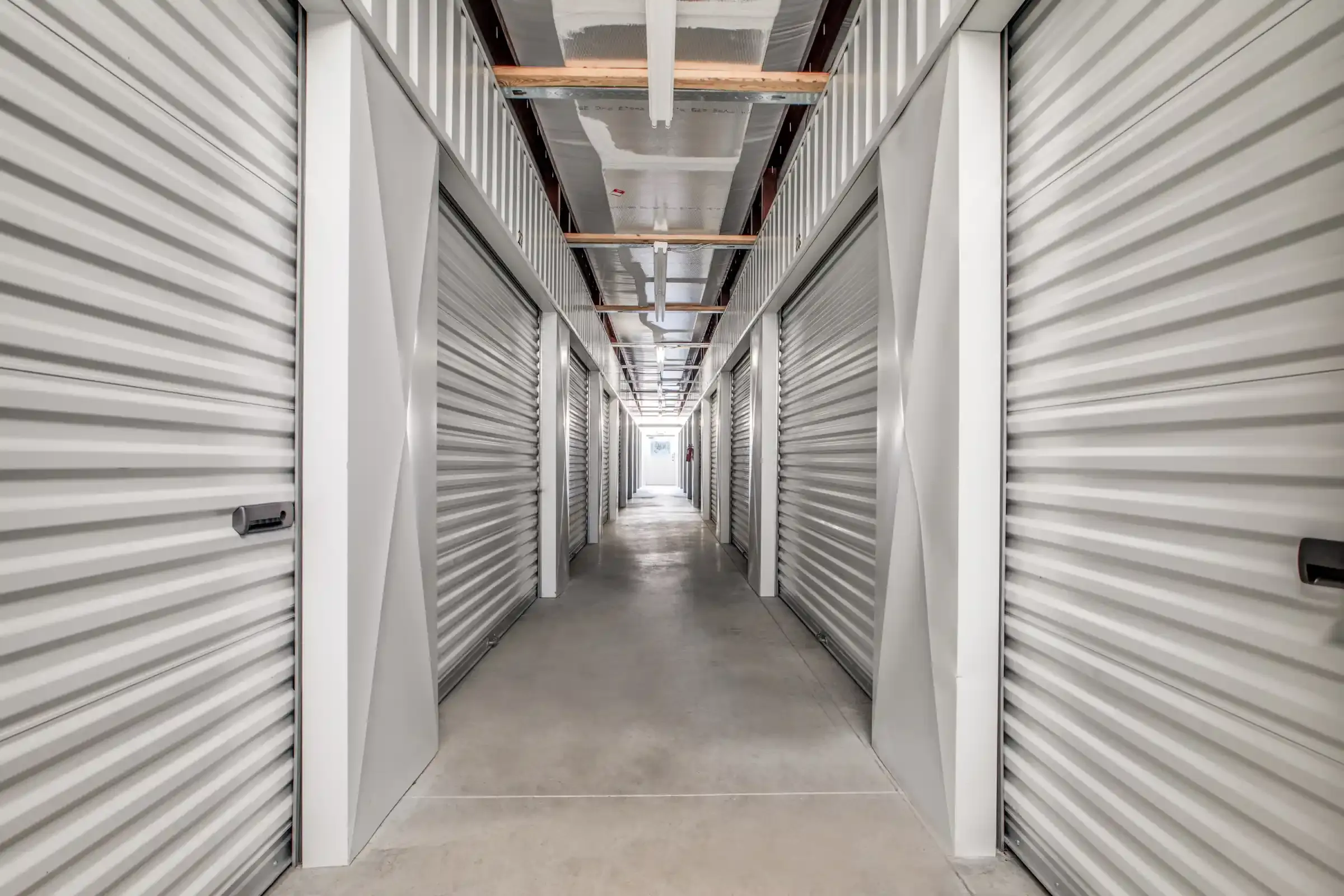 Inside a storage unit
