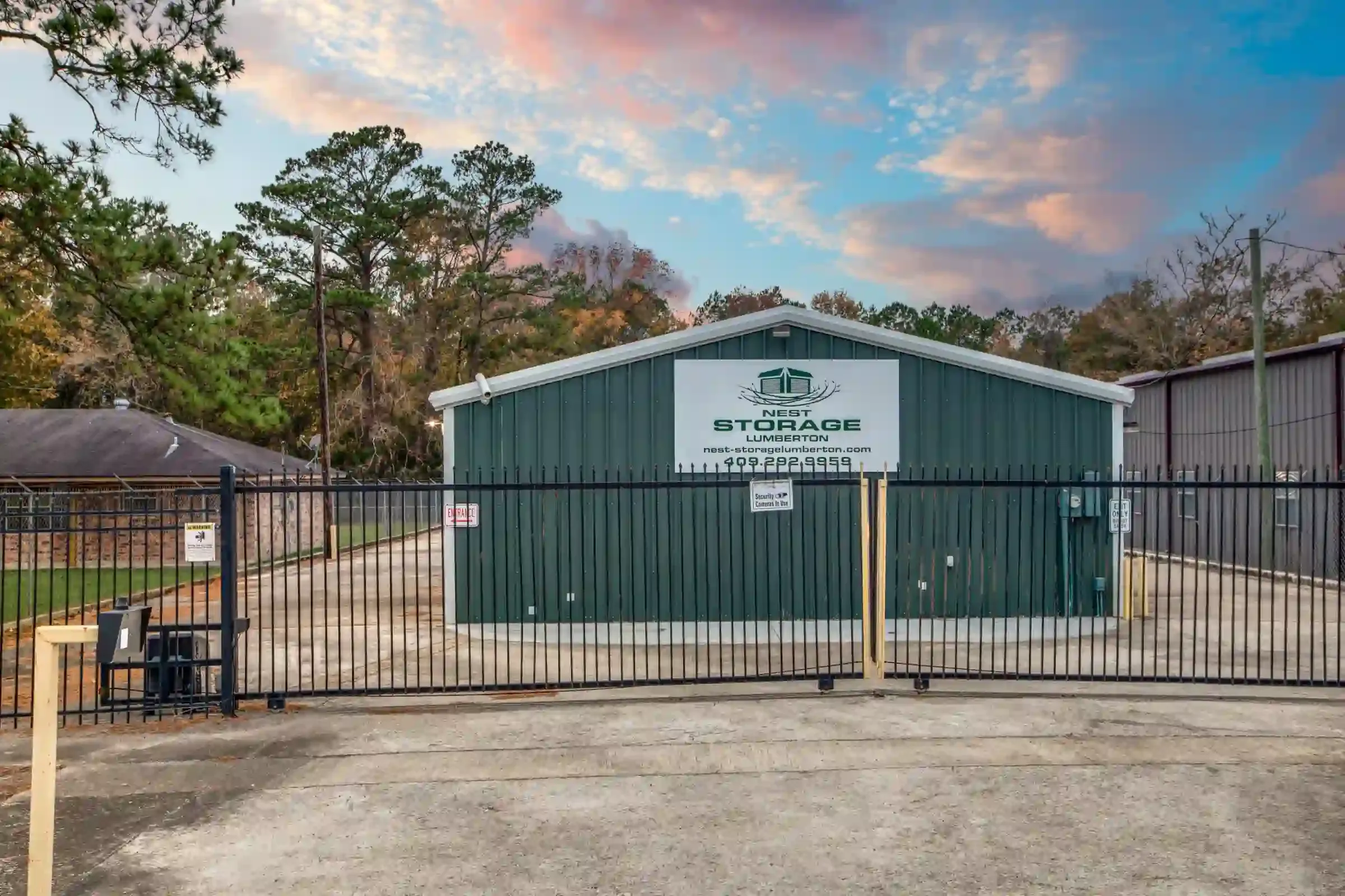 Nest storage facility fenced