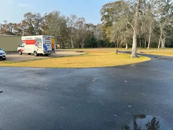 uhaul truck parked outside