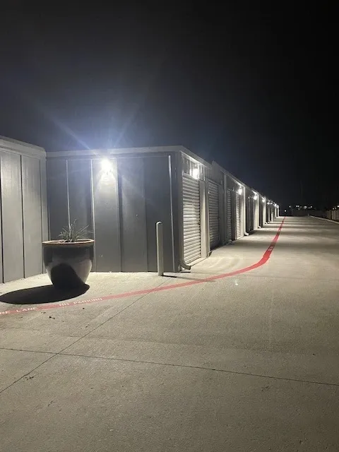 Night lights for secure storage Christian Road Storage