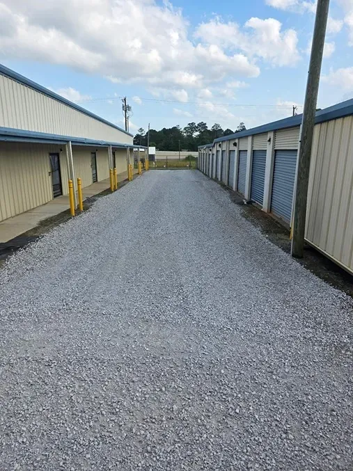 A-Safe Storage Ball gravel roads to drive up storage