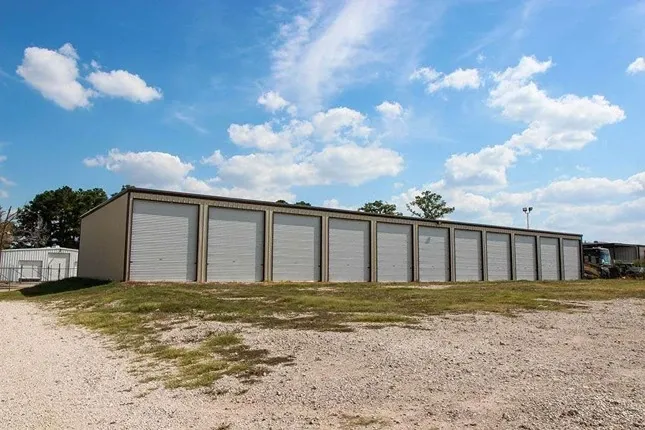 row of drive up self storage