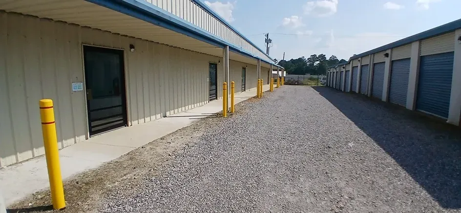 Outside storage, drive up storage, door to indoor storage A-Safe Storage Ball