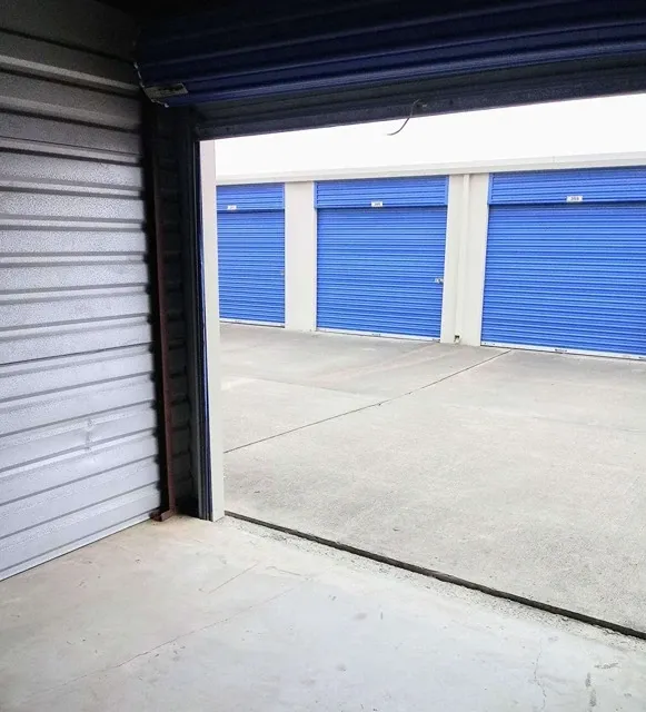 outdoor self storage units with door open