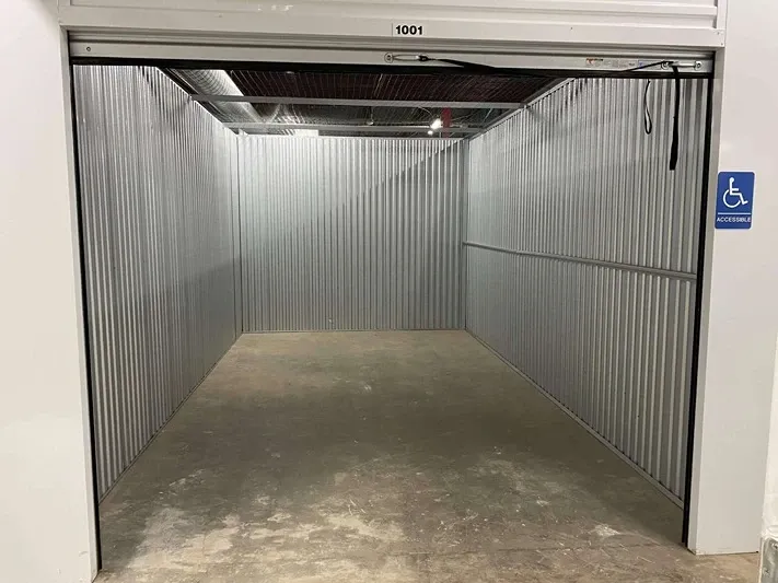 large opened self storage unit