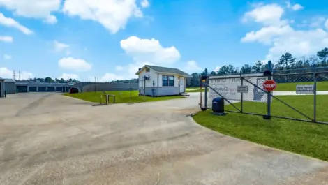 gated entry to storage facility units