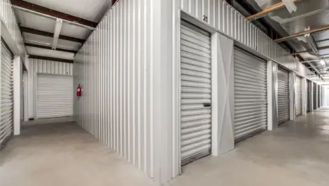 Inside a storage unit