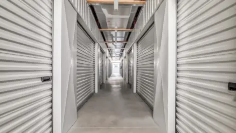 Inside a storage unit