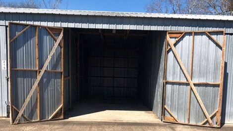 large storage unit opened doors