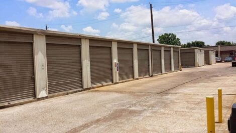 row of self storage units outdoor