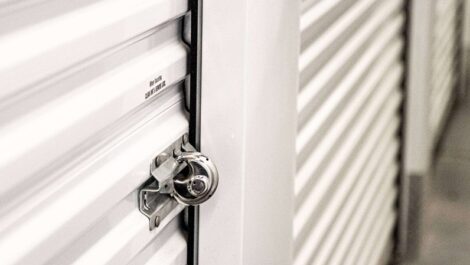 securely locked climate-controlled self storage unit