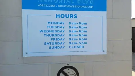 Right Move Storage-Memorial Blvd hours