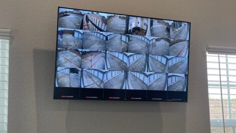 security camera tv inside office area Christian Road Storage