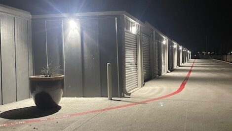 Night lights for secure storage Christian Road Storage